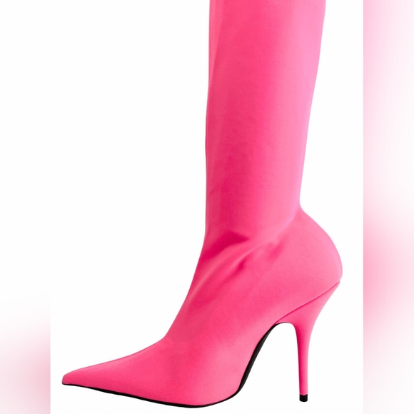 New without box unworn AUTHENTIC Balenciaga pink leather boots - Picture 13 of 13